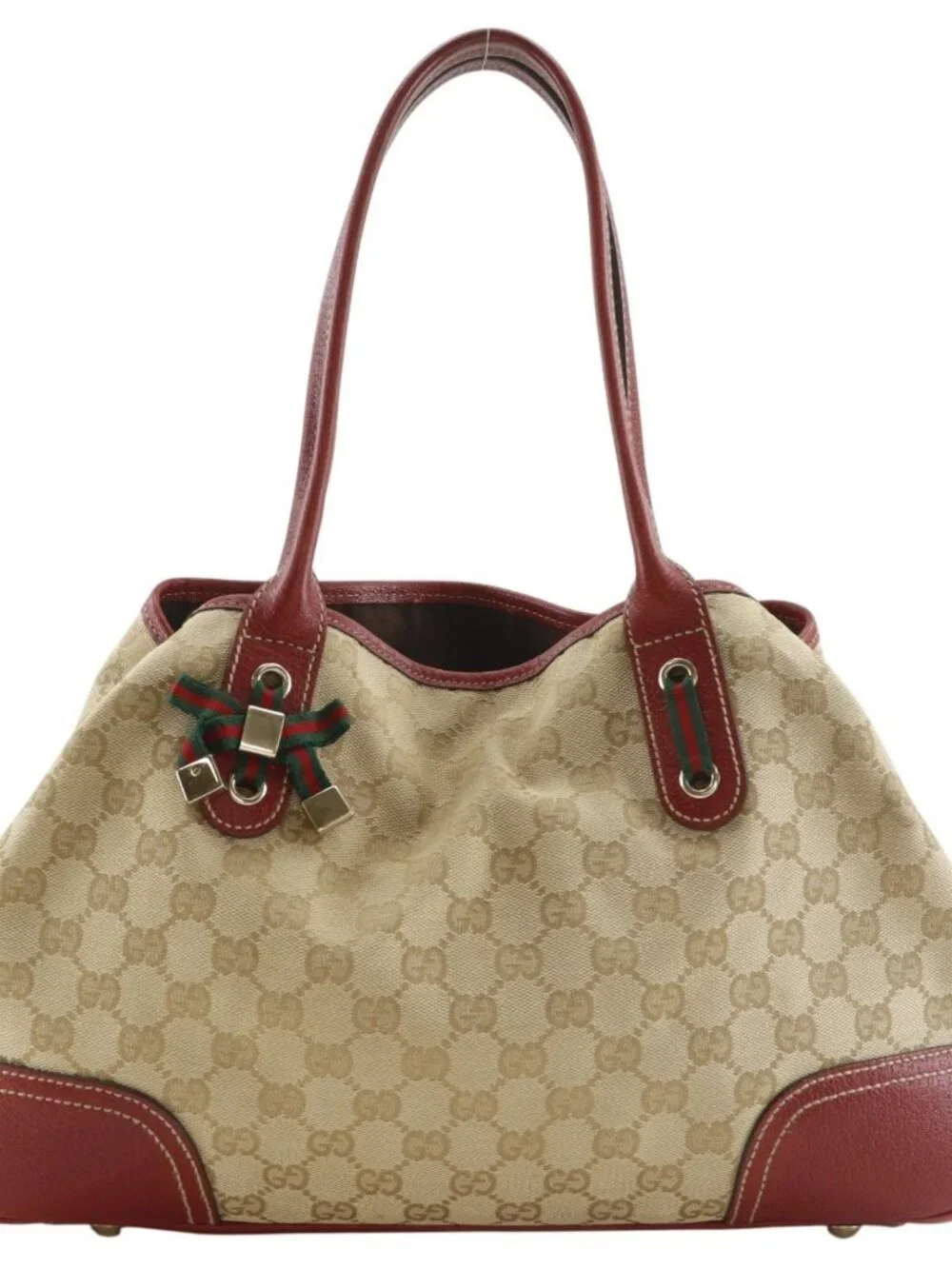 GUCCI Pretty Tote Bag 163805 Brown GG canvas ribbon Women - Picture 13 of 16